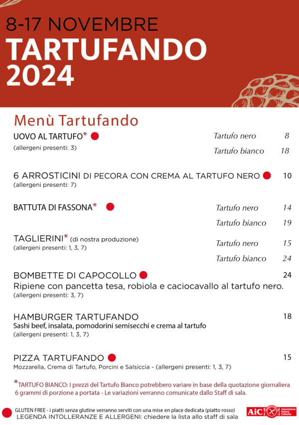 Menu Tartufando2024